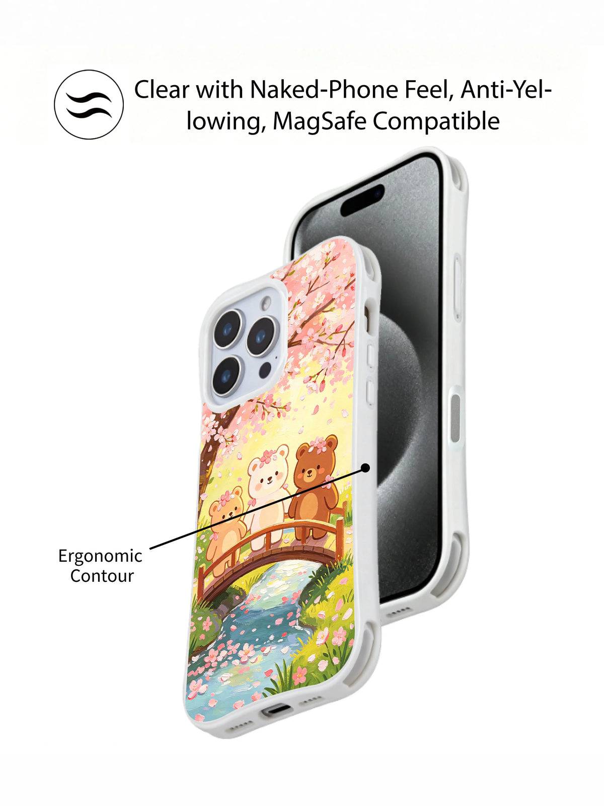 Cherry Blossom Bears iPhone 14 Pro Max case product view 5
