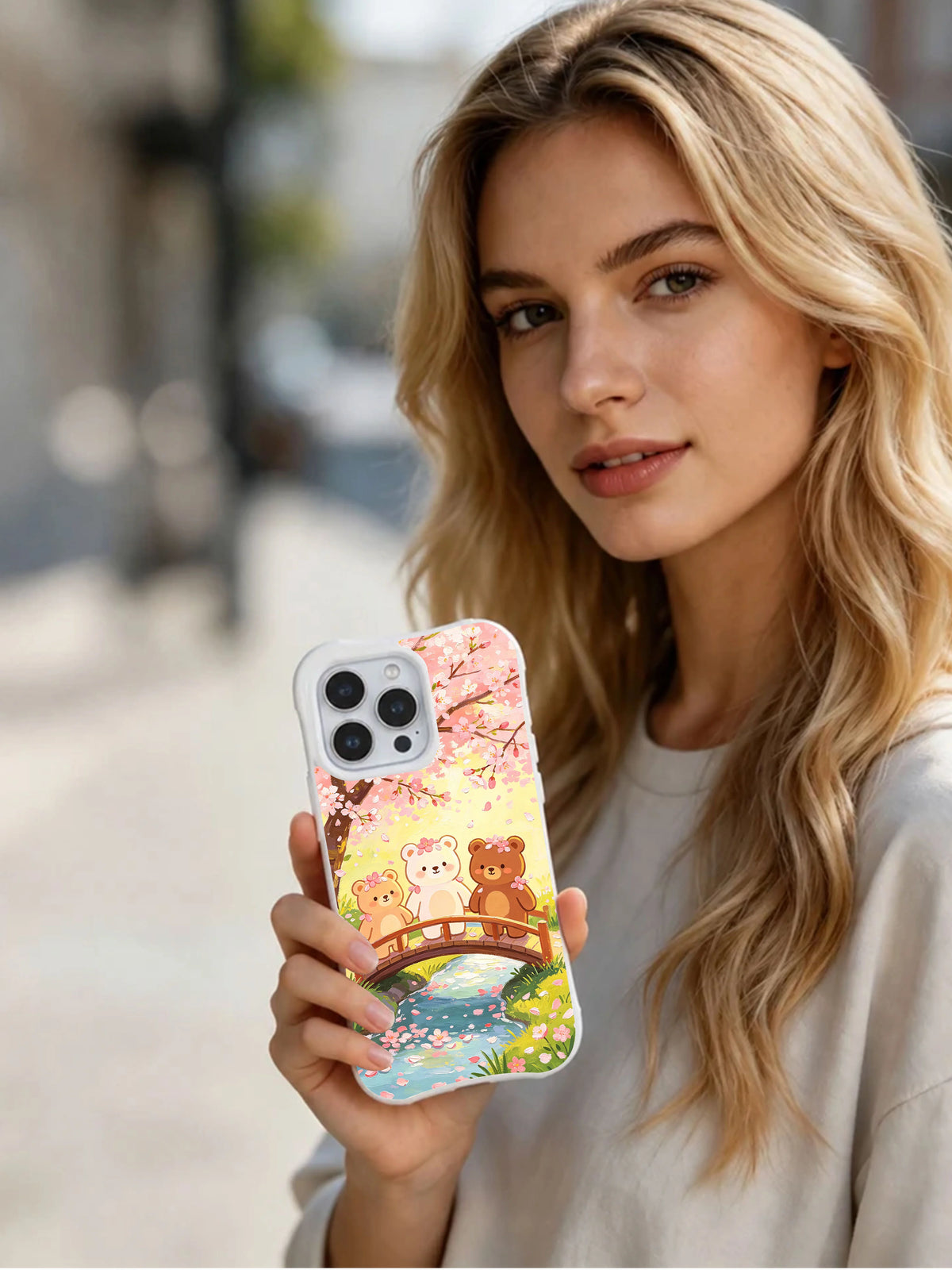 Cherry Blossom Bears iPhone 14 Pro Max case product view 6