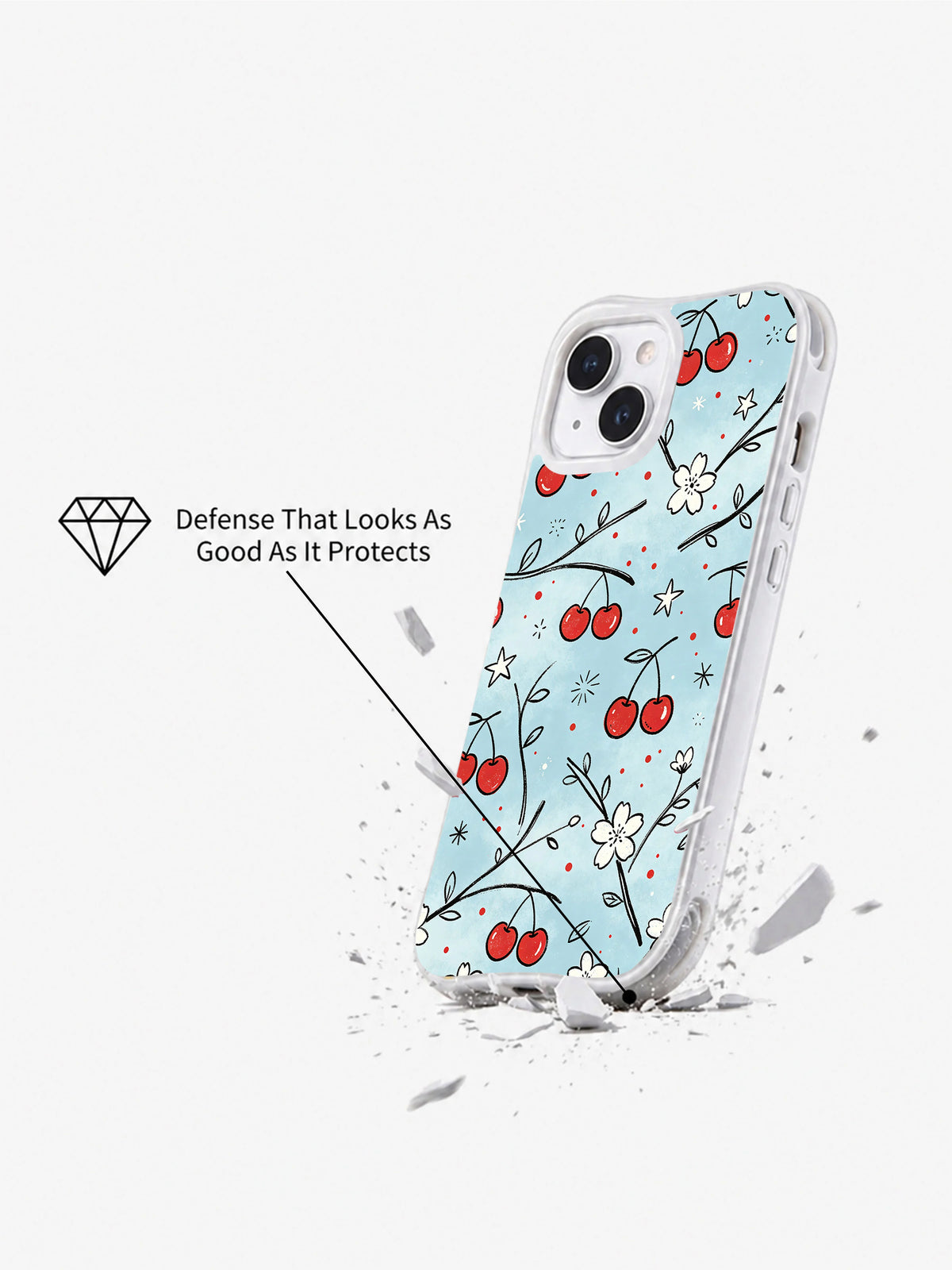 Cherry Blossom Letter iPhone 14 Plus case impact view