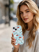 Cherry Blossom Letter iPhone 14 Plus case lifestyle view