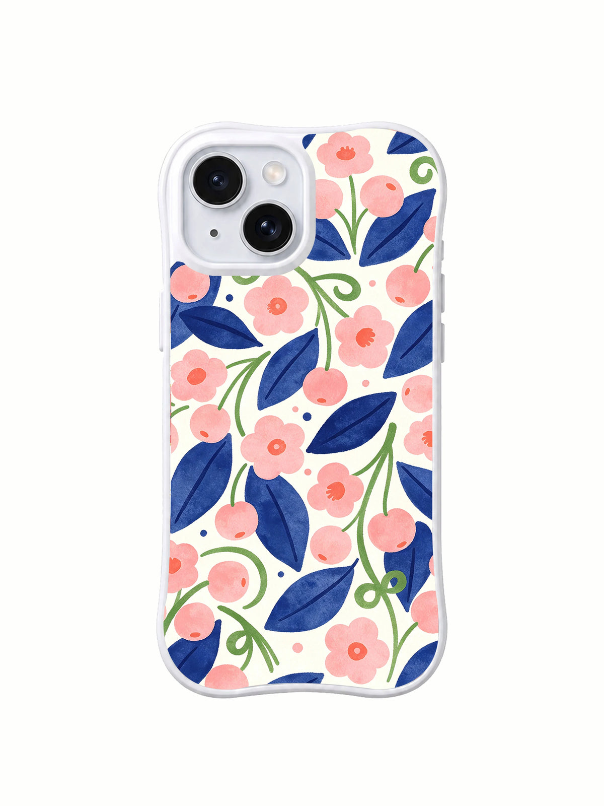 Cherry Blossom Rhythm iPhone 14 case front view