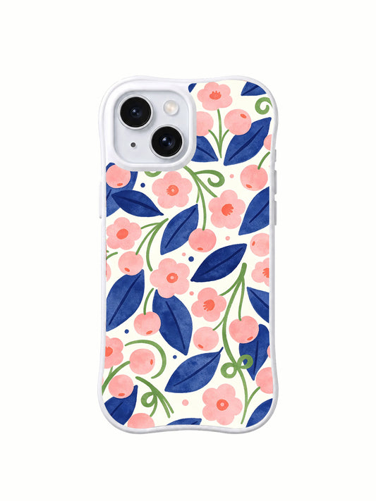 Cherry Blossom Rhythm iPhone 14 case front view