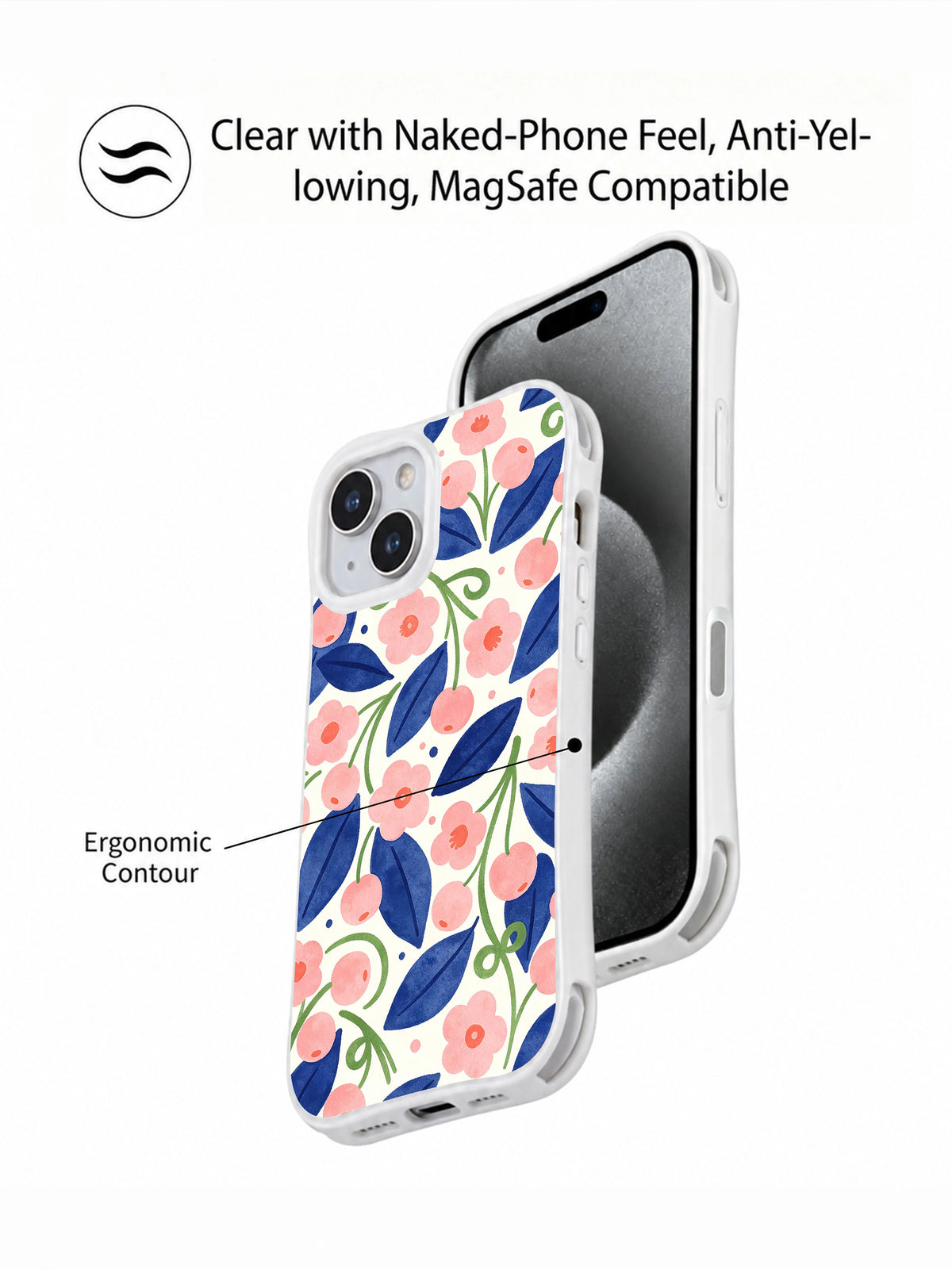 Cherry Blossom Rhythm MagSafe iPhone 14 case