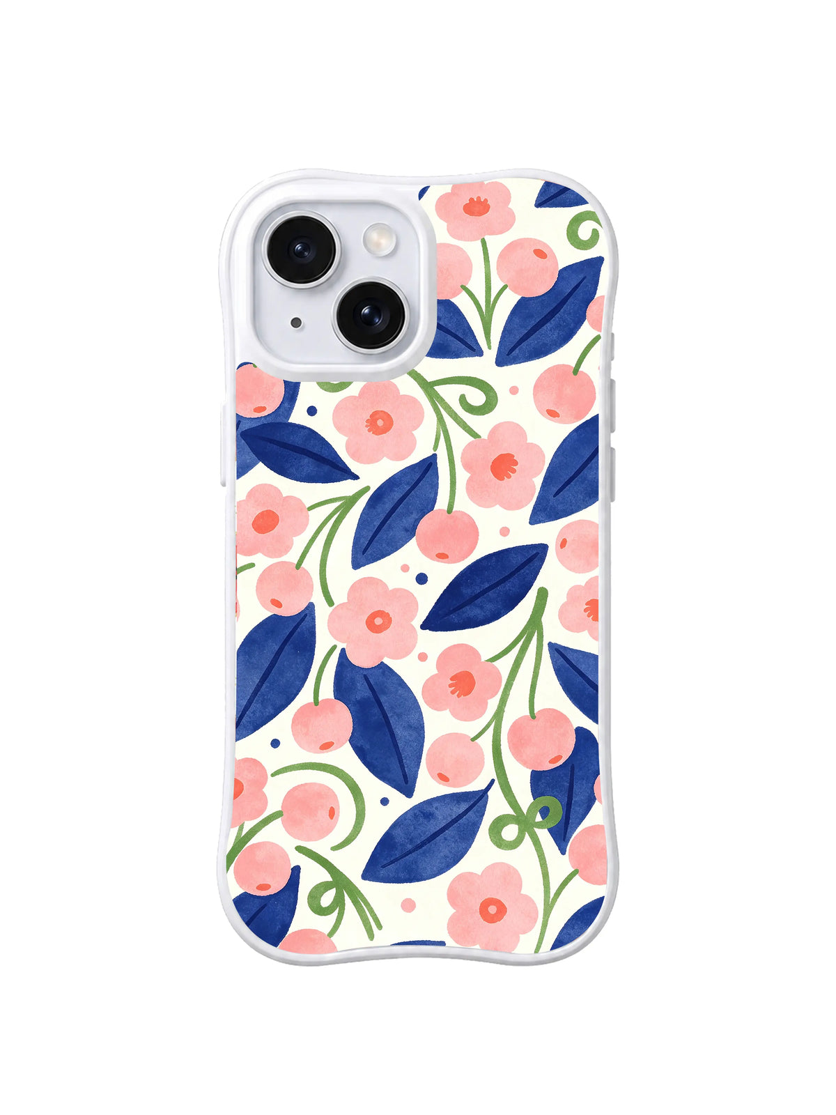 Cherry Petal Melody iPhone 14 case pattern