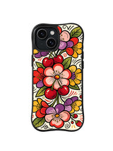Sweet Cherry Petal Burst pattern iPhone 15 Plus case