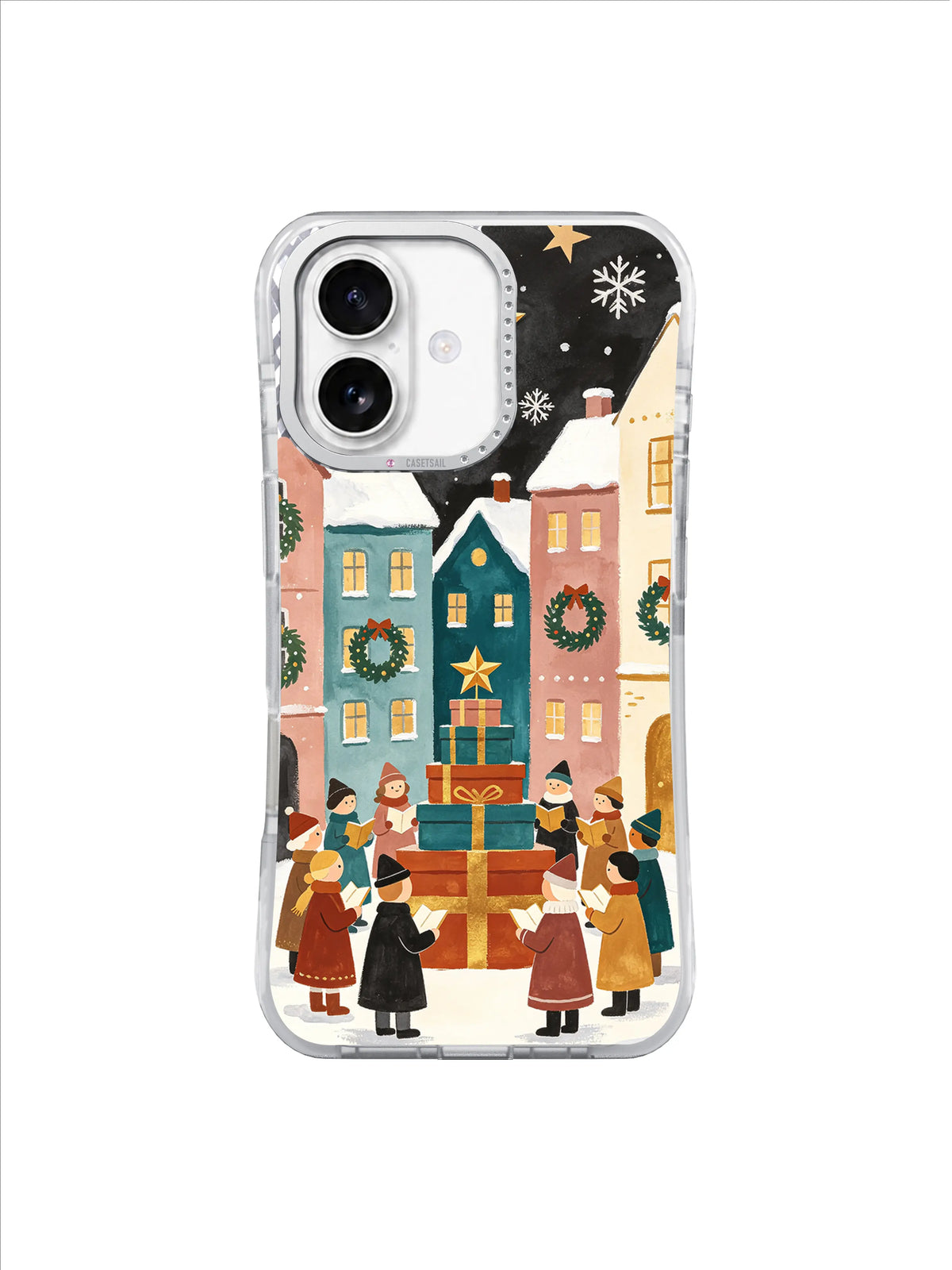 Choir Under Paper Stars iPhone 17 case – Teal House Chorus pattern