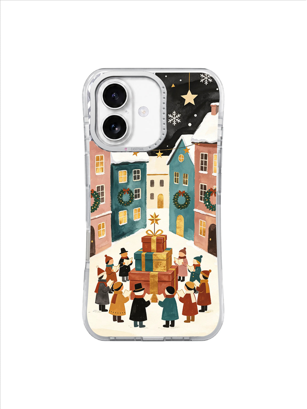 Choir Under Paper Stars iPhone 17 case – Golden Star Conductor pattern