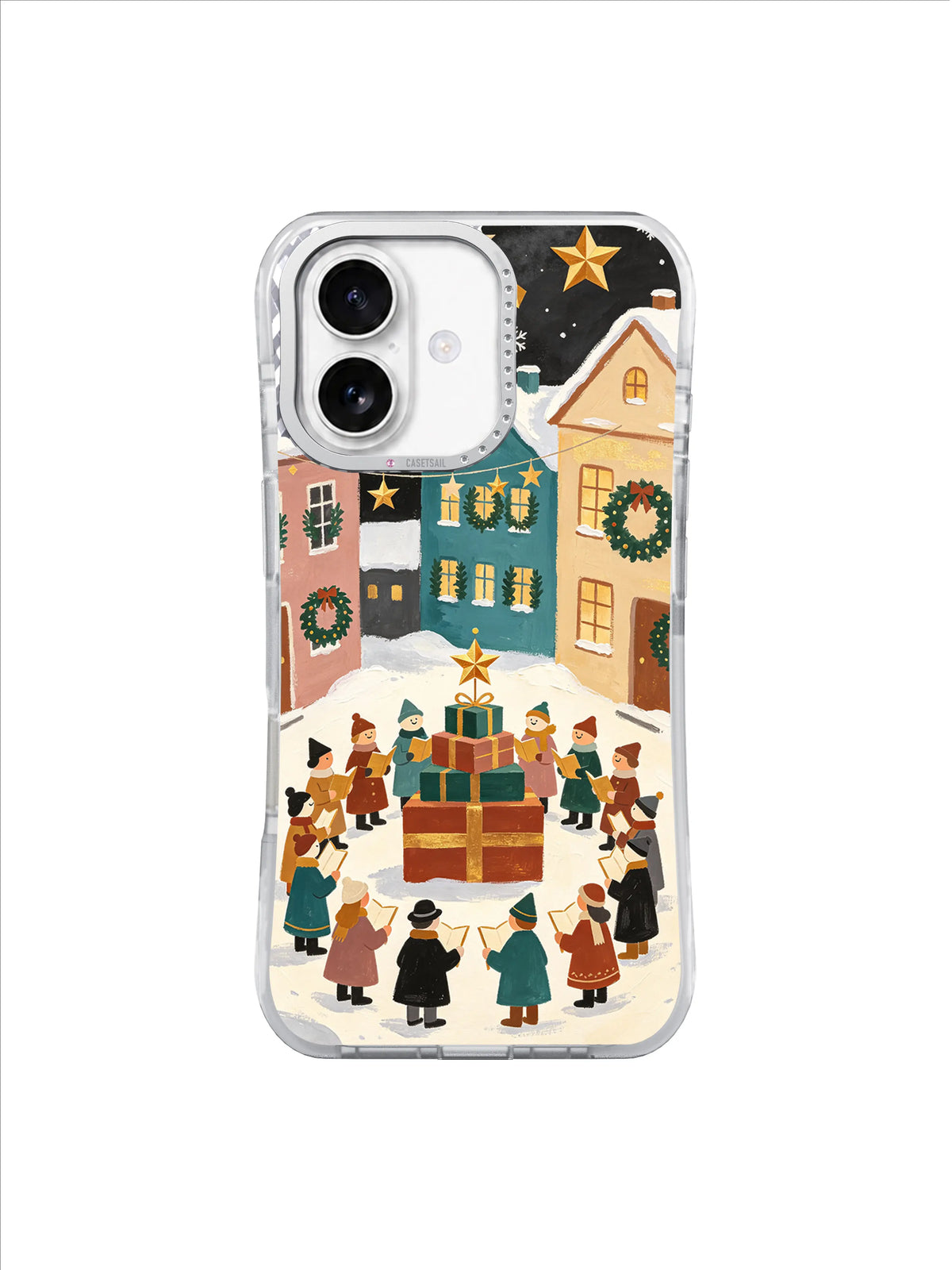 Choir Under Paper Stars iPhone 17 case – Town Square Voices pattern