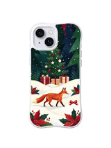 Cranberry Forest Walk Christmas fox artwork on an iPhone 14 case