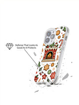 Christmas Hearth Garden: Angled case above an illustrated broken surface.