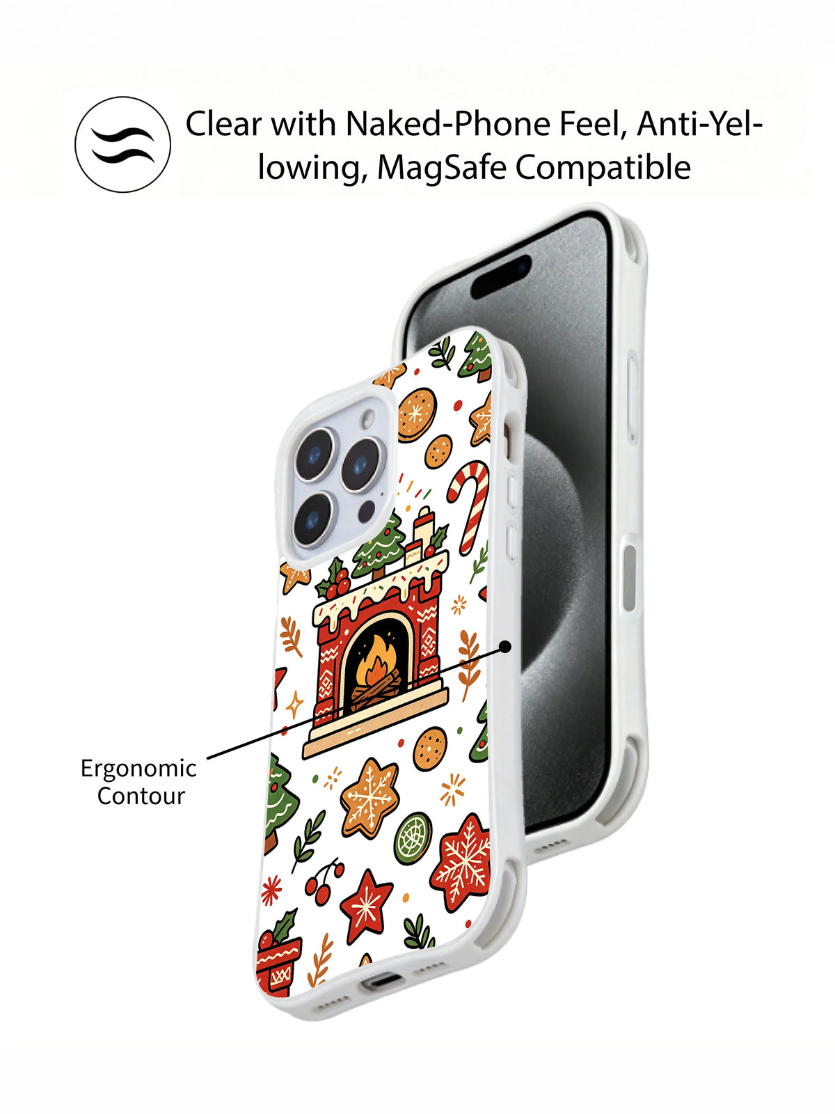 Christmas Hearth Garden: Front and rear product views in a promotional layout.