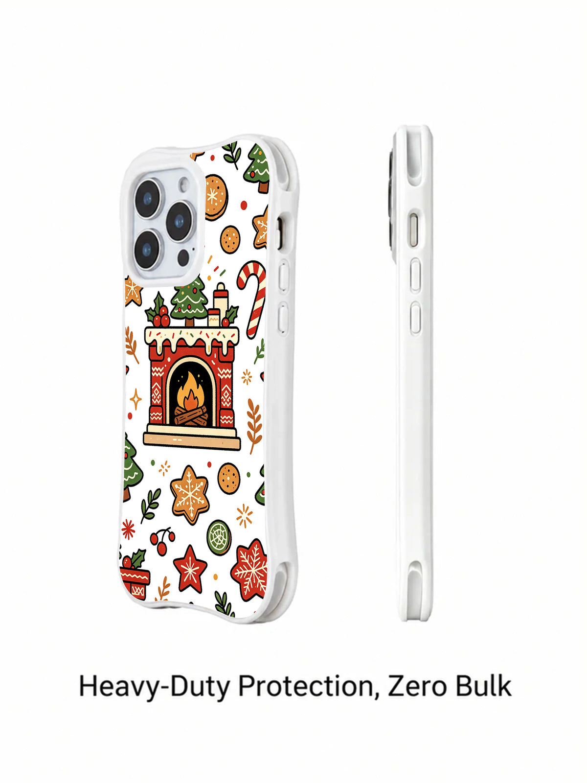 Christmas Hearth Garden: Rear and side views of the illustrated case.