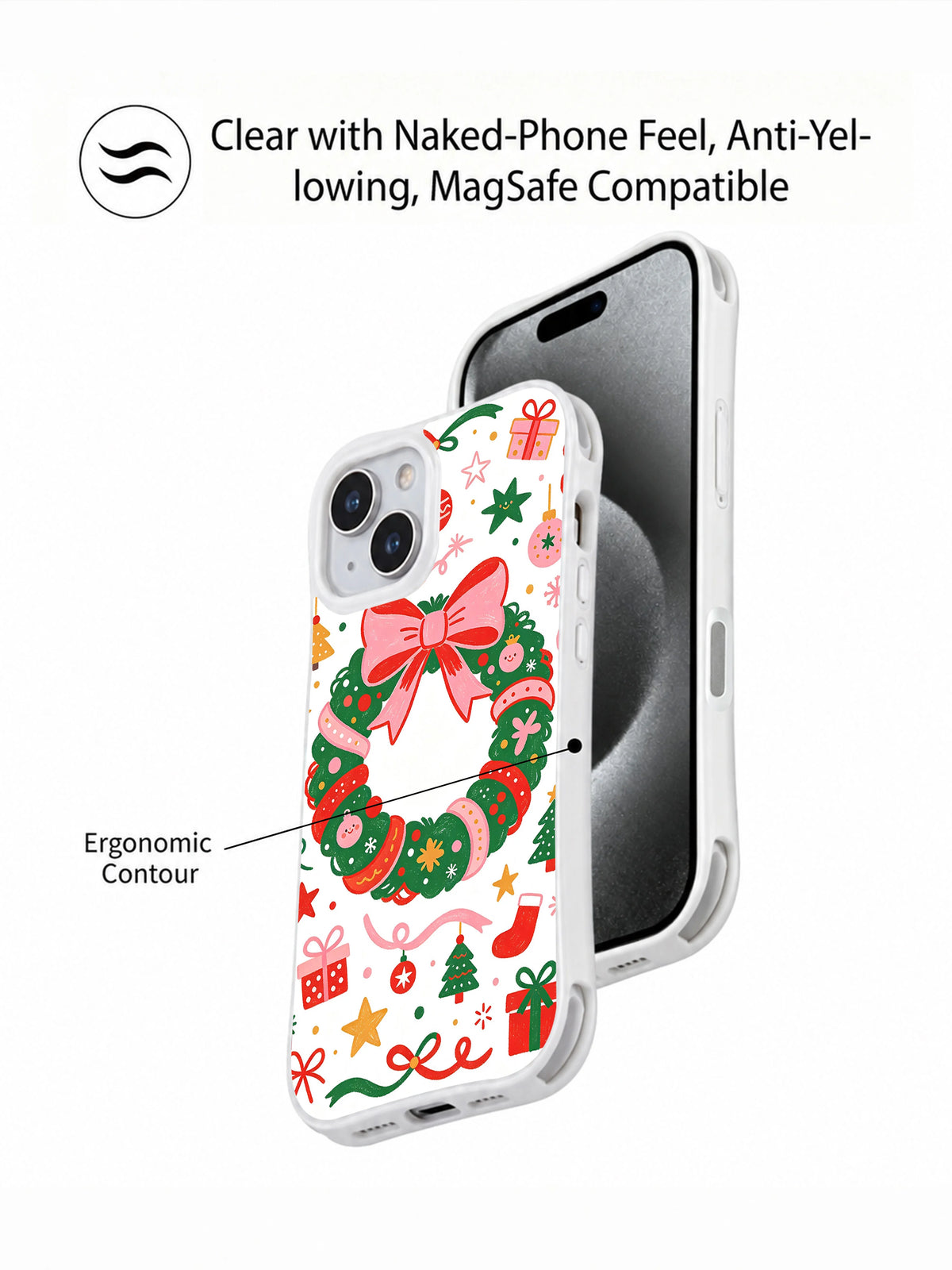 Christmas Ribbon Wonderland: Tanıtım düzeninde ön ve arka ürün görünümleri.