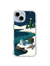 Blue-gray seal, evergreen gift and midnight cove iPhone 14 case, pattern five
