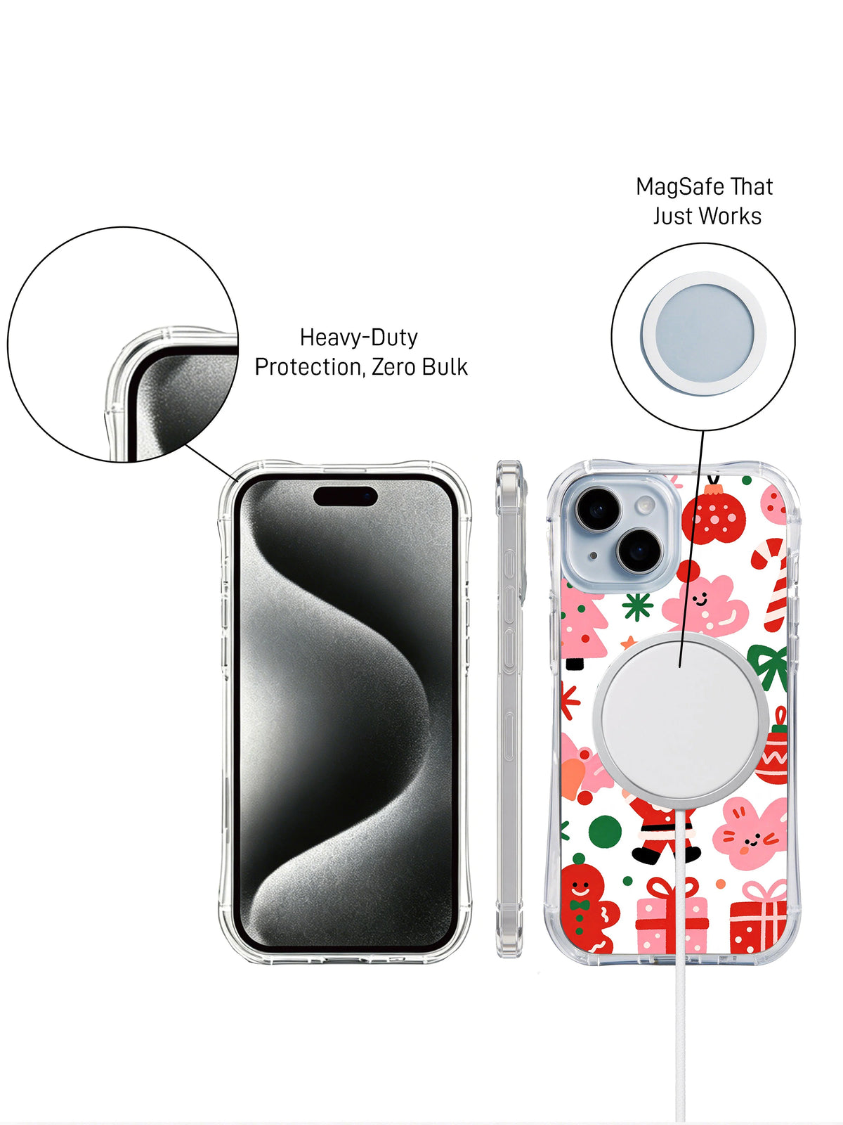 Christmas Starry Celebration: Front and rear product views beside a circular accessory.