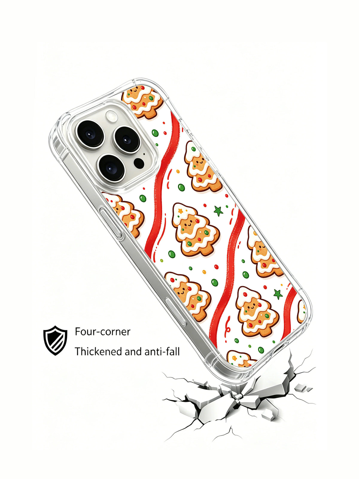Christmas Sugar Picnic: Angled case above an illustrated cracked surface.