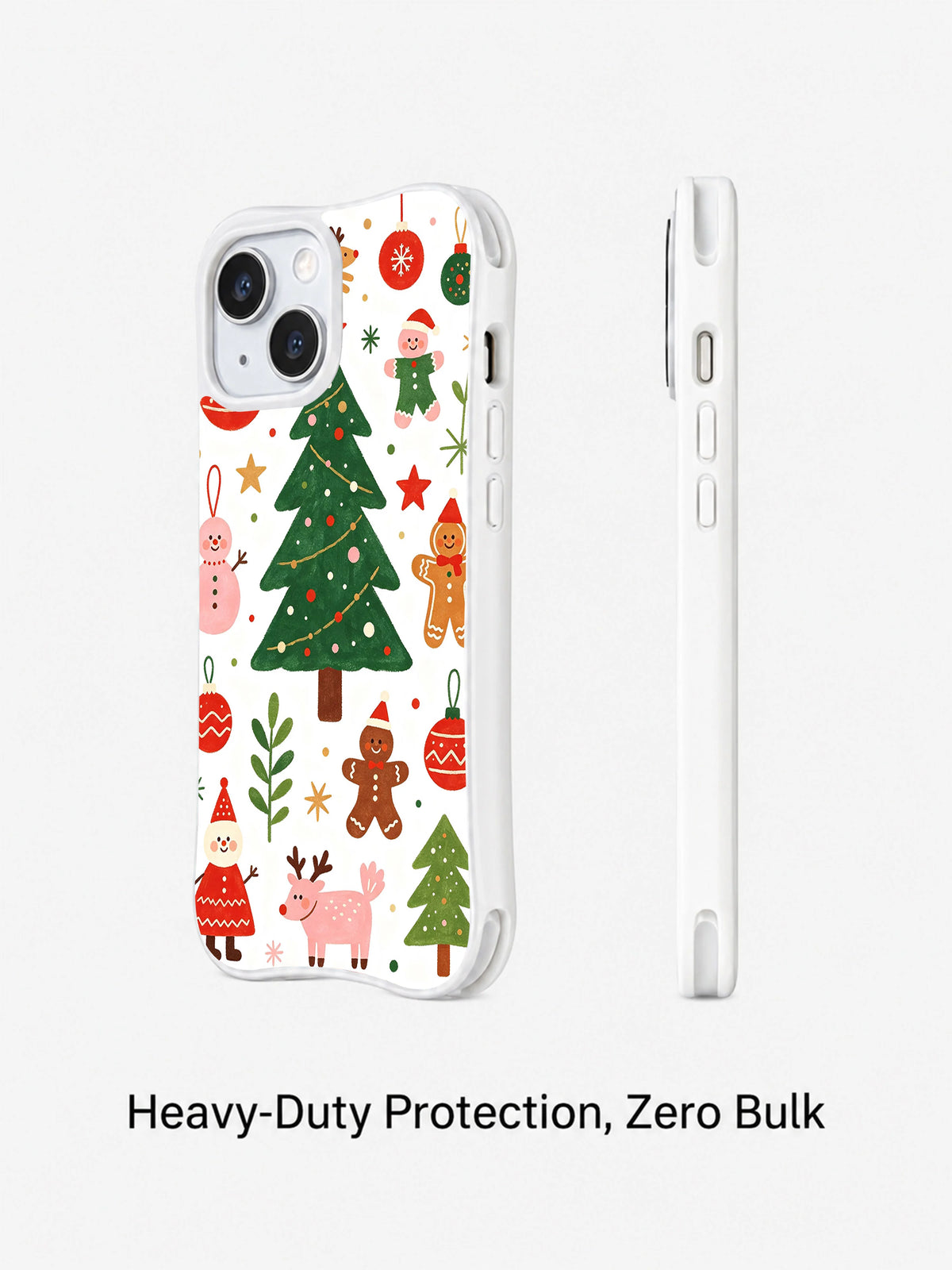 Christmas Woodland Friends: Rear and side views of the illustrated case.