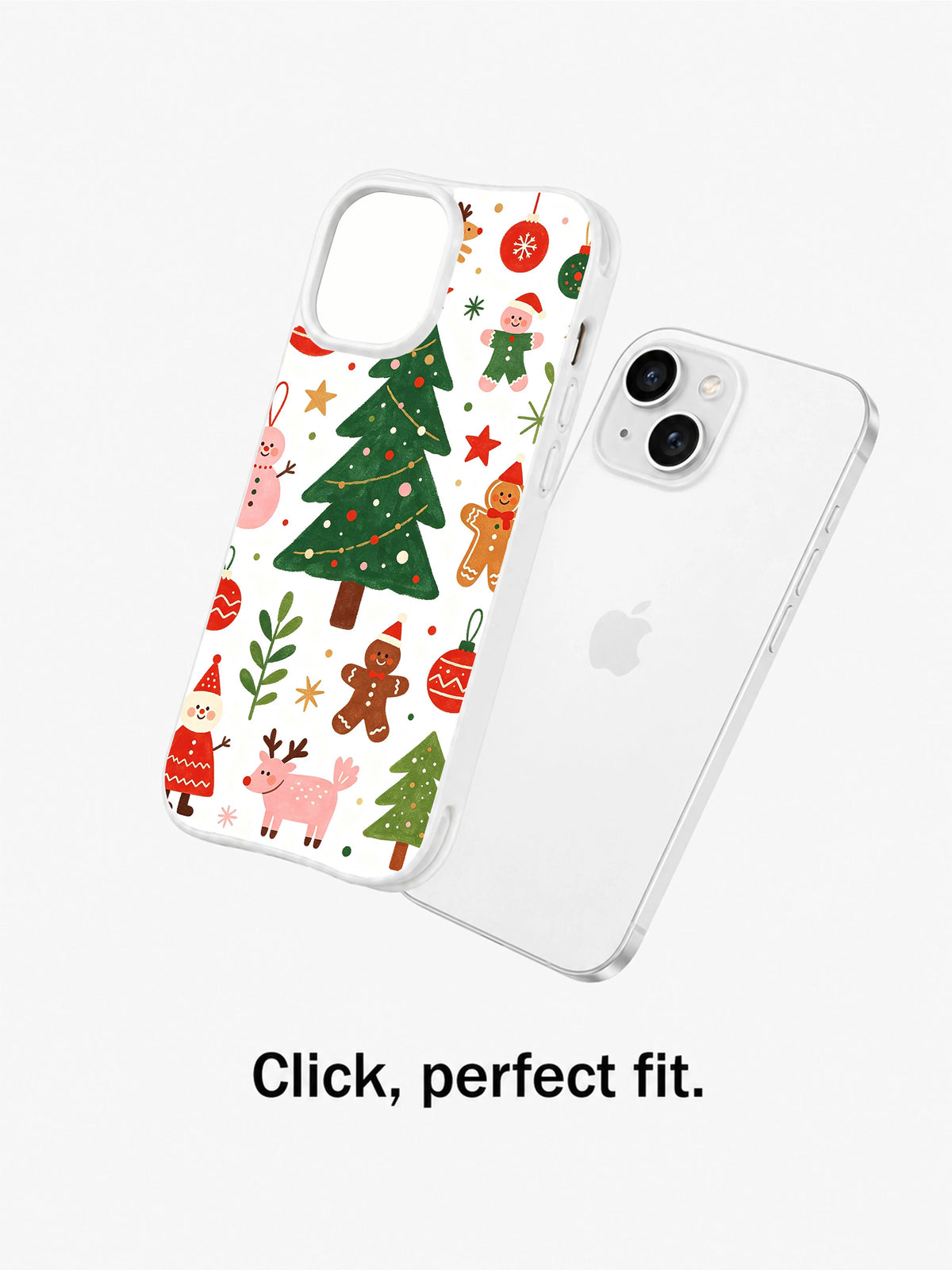 Christmas Woodland Friends: Illustrated case shown separately beside a phone.