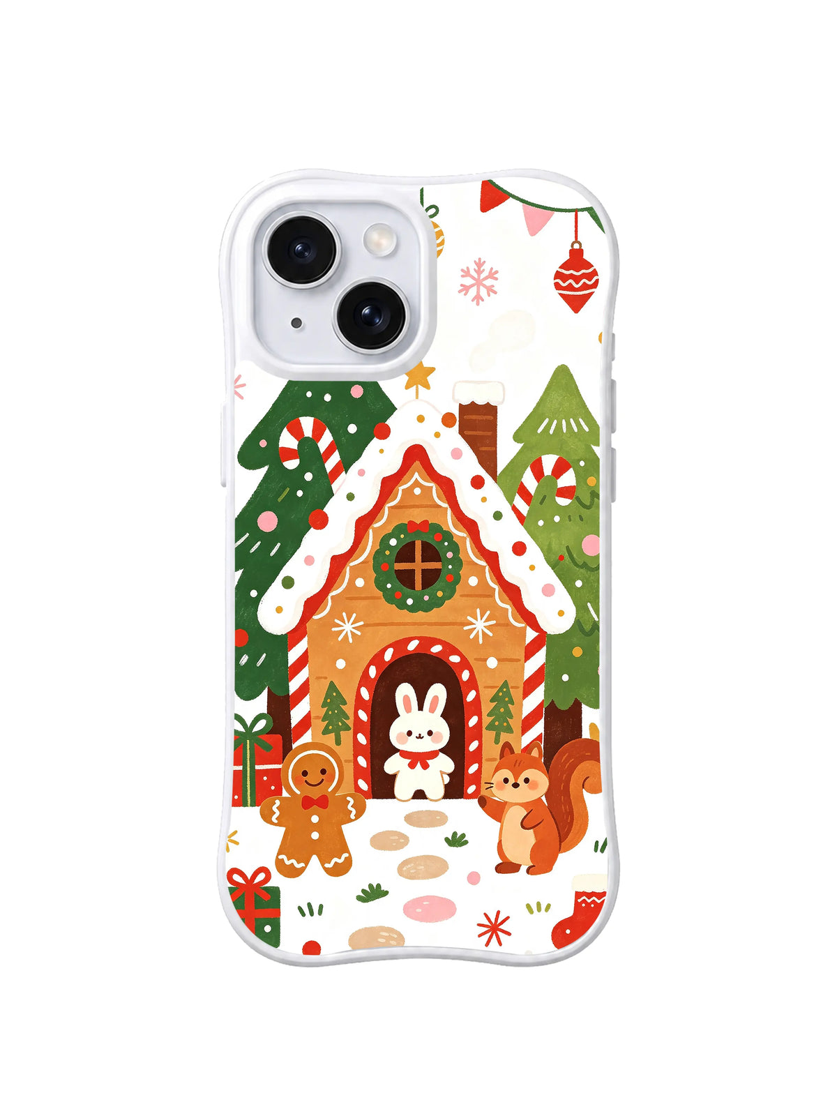 Gingerbread Forest Cottage pattern iPhone 13 case