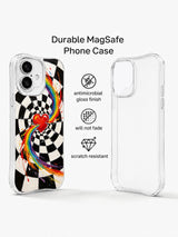 Infinite Love Vortex iPhone 16 Plus case detail view