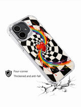 Infinite Love Vortex rainbow heart case design