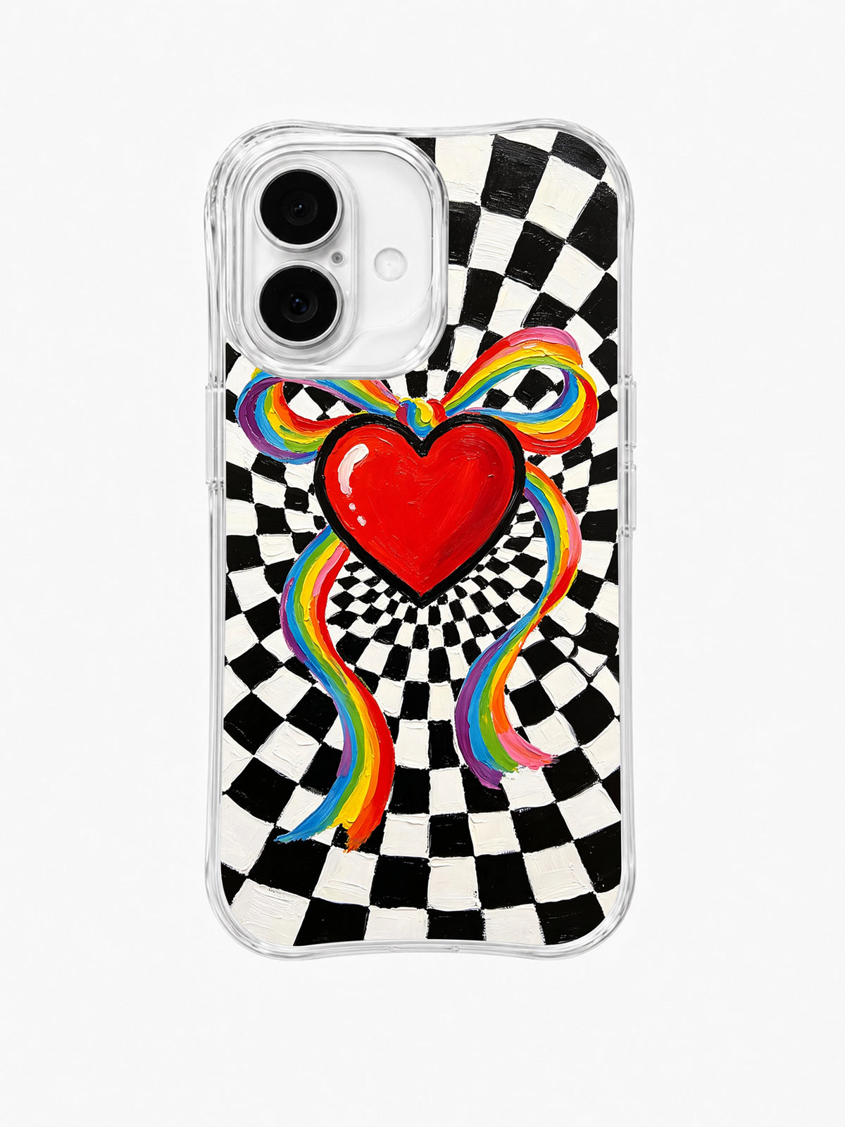 Ribbon Heart Tribute iPhone 16 Plus case front view