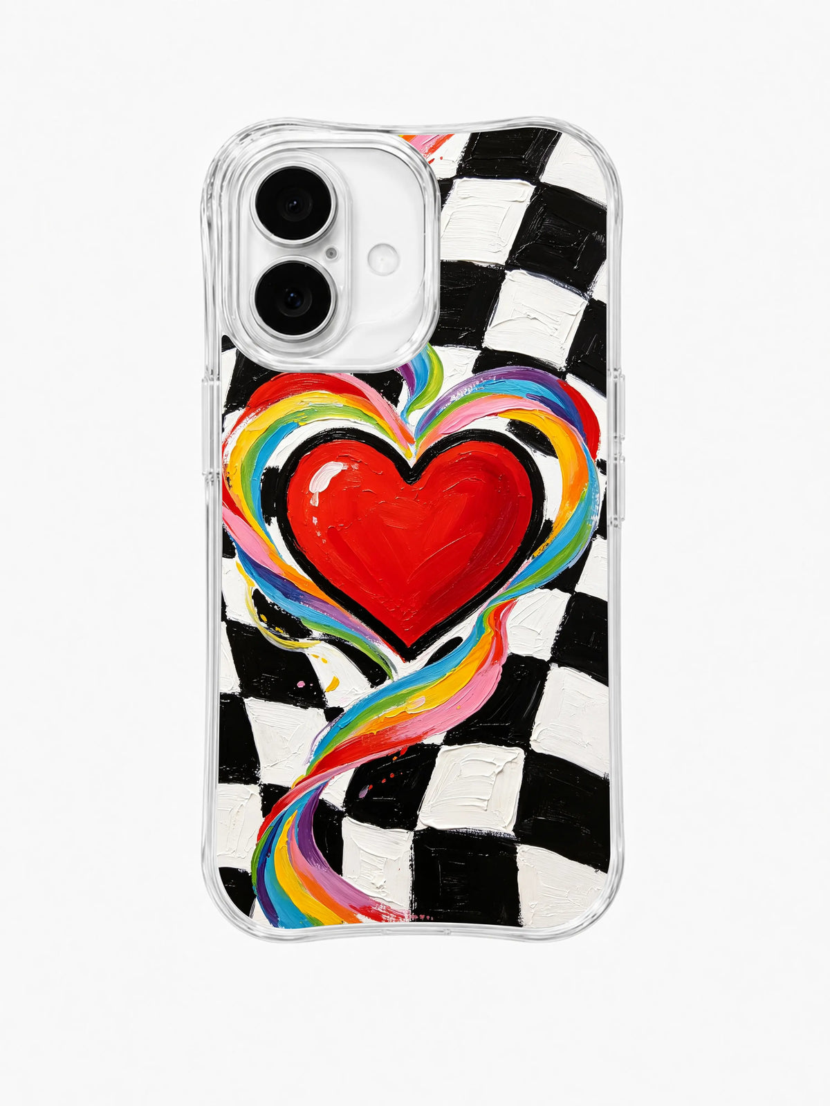 Love Ribbon Loop pattern iPhone 16 Plus case