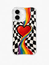 Rainbow Promise Trail pattern iPhone 16 Plus case