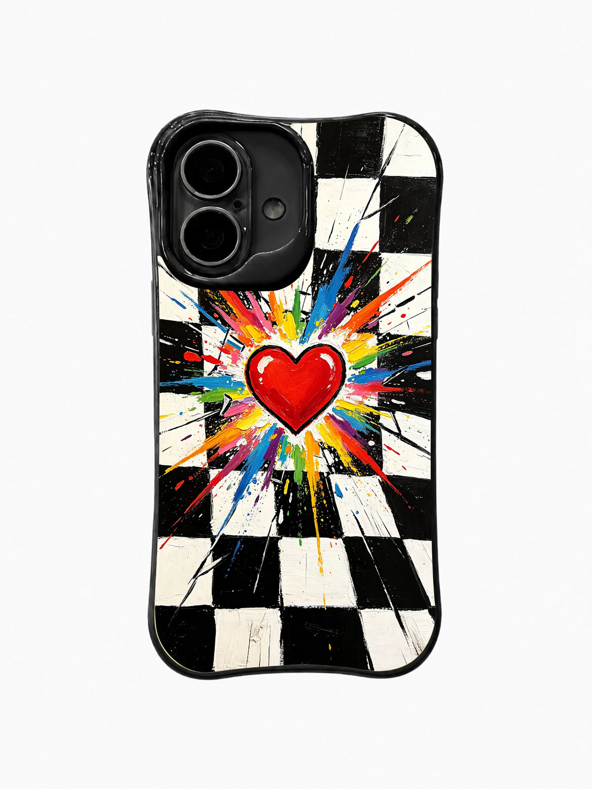 Radiant Heart Spark pattern iPhone 16 Plus case