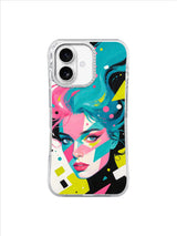 Electric Pop Face pattern iPhone 17 case