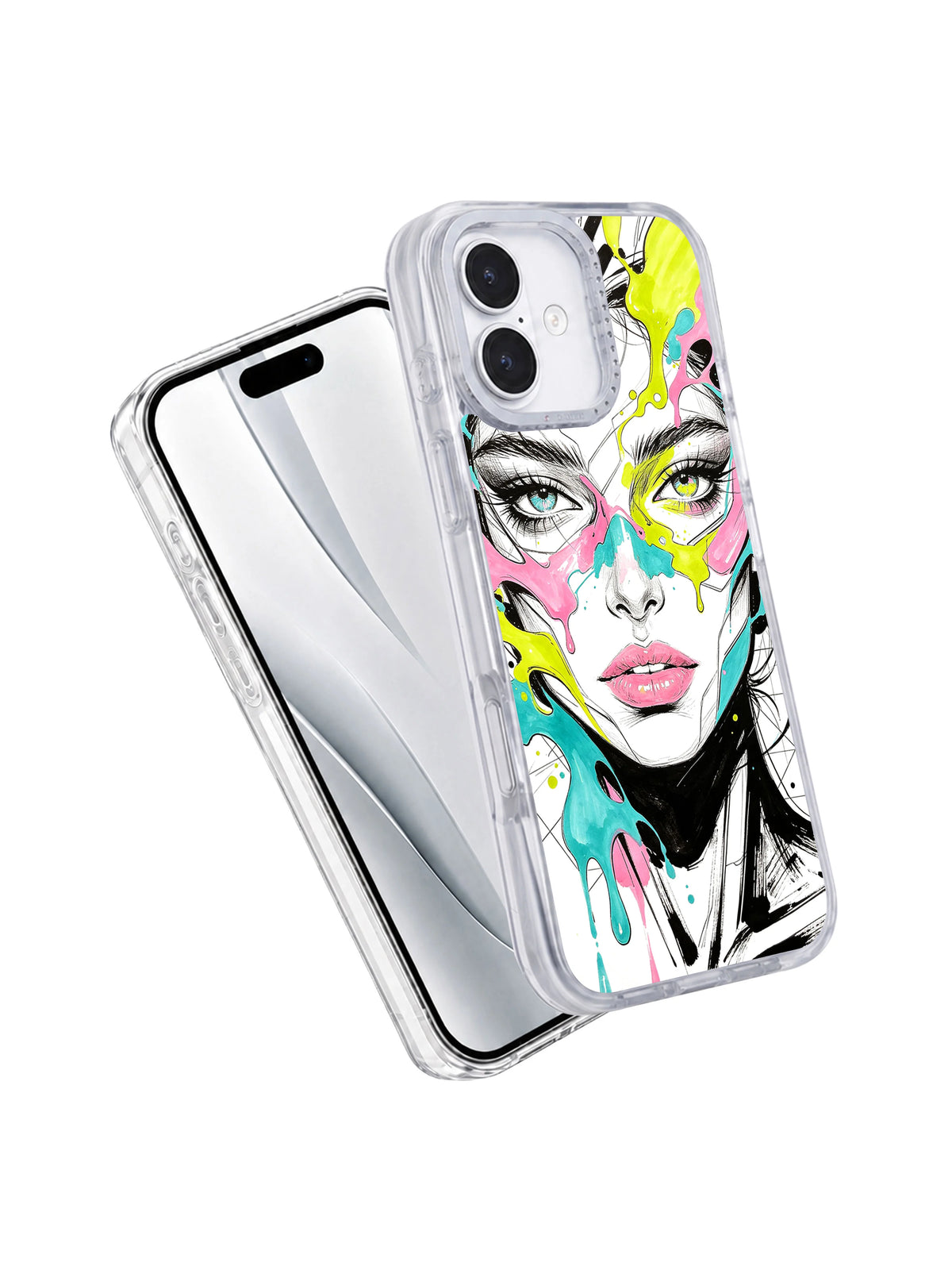 Chromatic Soul rhinestone camera frame iPhone 17 case
