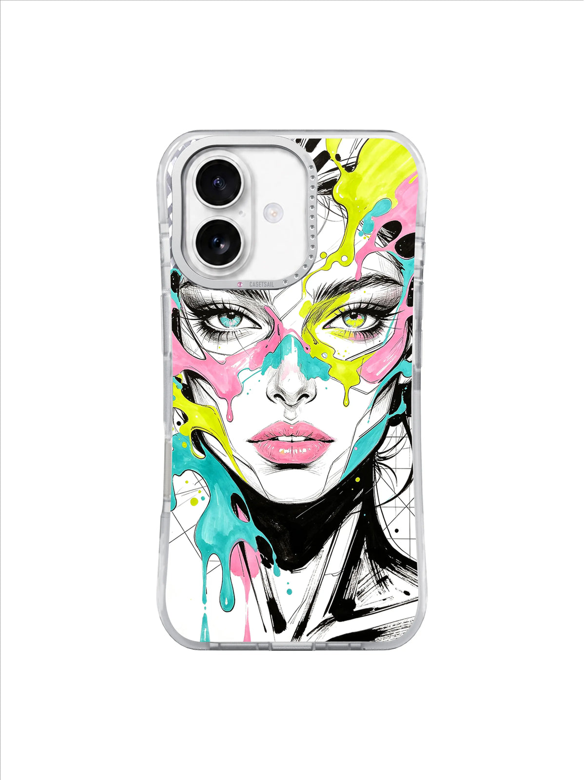 Neon Drip Muse pattern iPhone 17 case