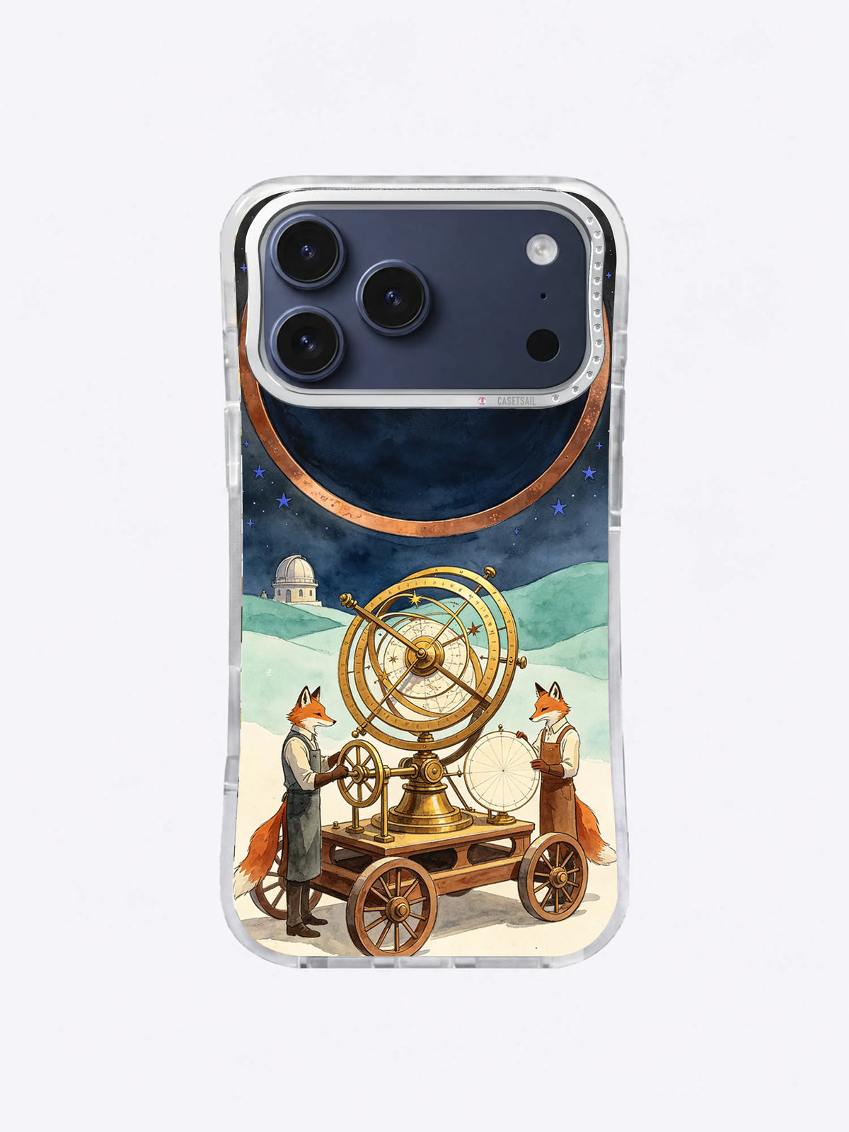 Clockwork Constellation Cart artwork 4 on an iPhone 17 Pro Max case