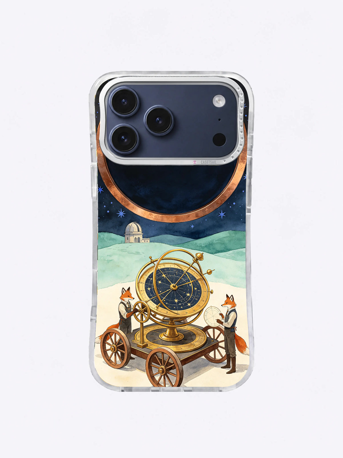 Clockwork Constellation Cart artwork 5 on an iPhone 17 Pro Max case