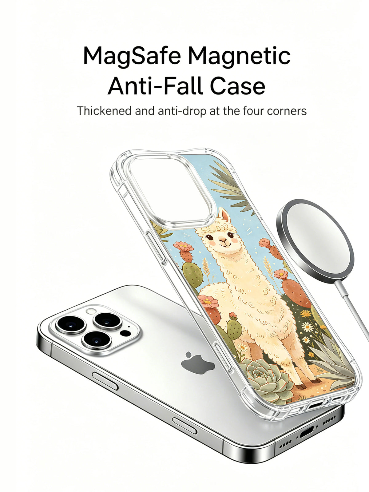 Cloud alpaca botanical phone case accessory view