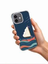 Cloud Learns to Sail iPhone 17 Case held in hand