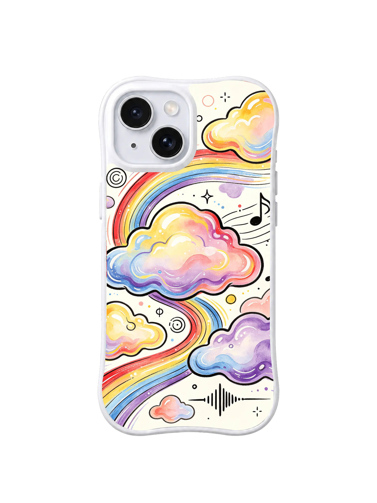 Pastel Sky Song pattern iPhone 15 Plus case