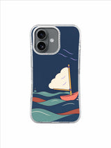 Seafoam Wave Course artwork on an iPhone 17 case by Mila Vardon