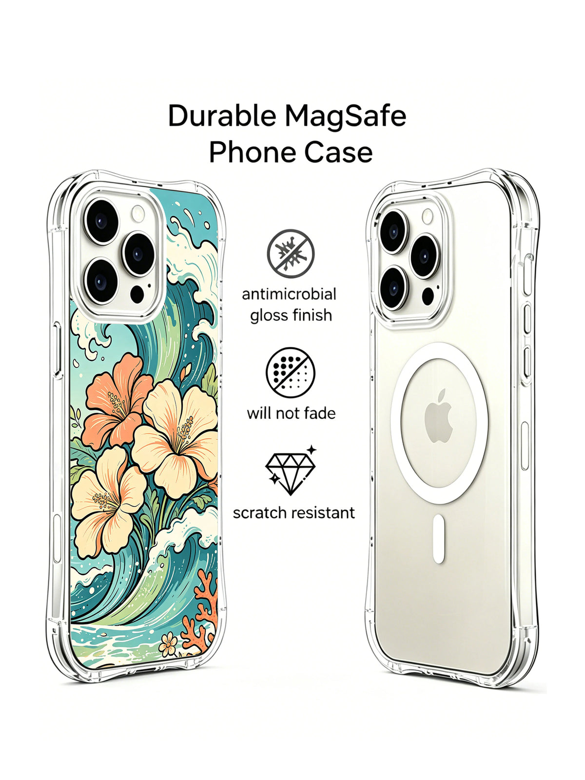 Doğrulanmamış koruma, uyum veya MagSafe ifadeleri içeren tedarik pazarlama görseli