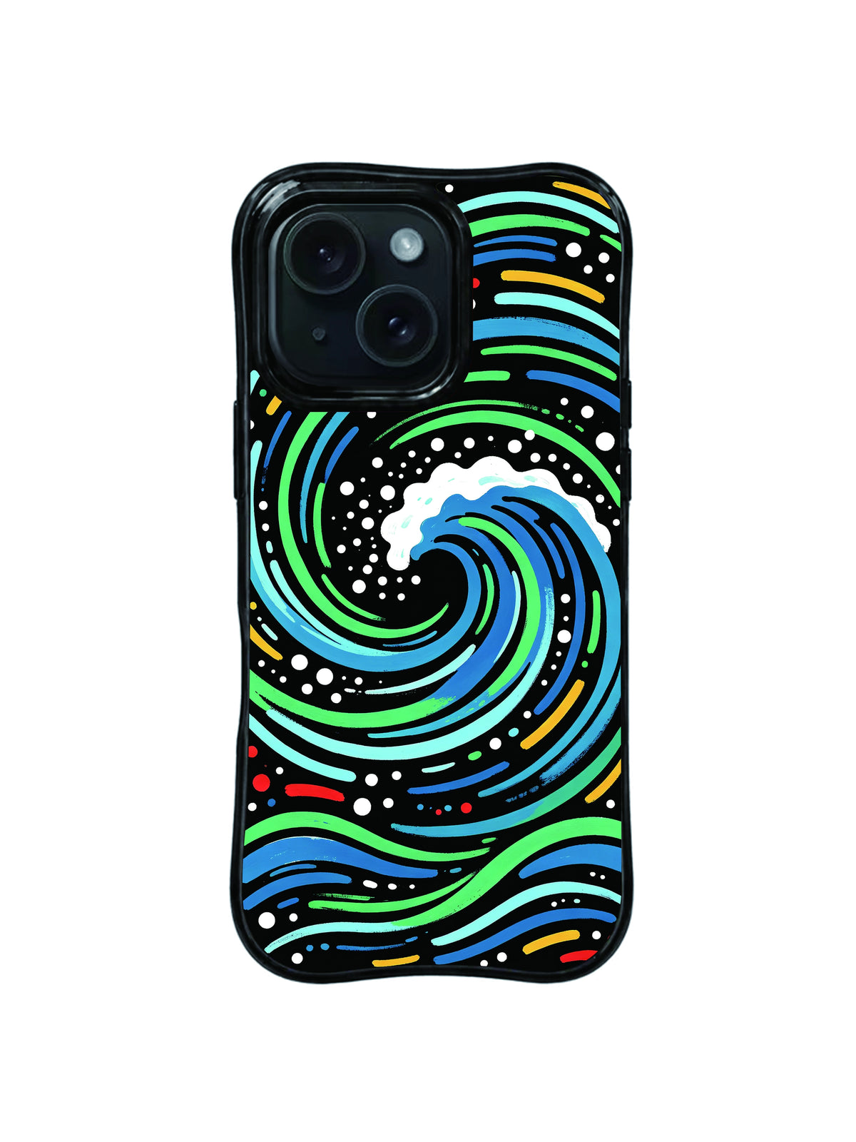 Cresting Current ocean wave pattern iPhone 15 Pro case