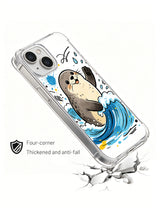 Coastal Smile Seal case shown beside an iPhone 13 in a fit demonstration