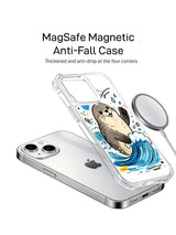 Coastal Smile Seal iPhone 13 case shown in an impact-style product display