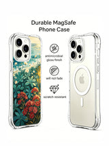 Coastal Wildflower Dream floral iPhone 15 Pro case front and back display
