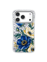 Courage Arc cobalt anemone artwork on transparent ground for iPhone 17 Pro Case