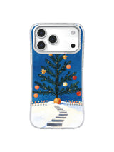 Cobalt winter orchard and flowers iPhone 17 Pro case pattern five