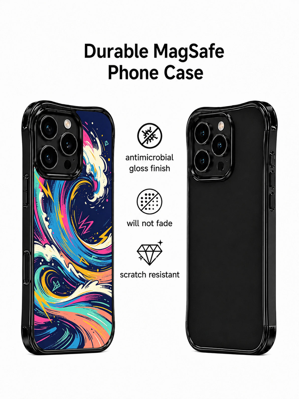 Color Energy Wave protective iPhone 14 Pro Max case