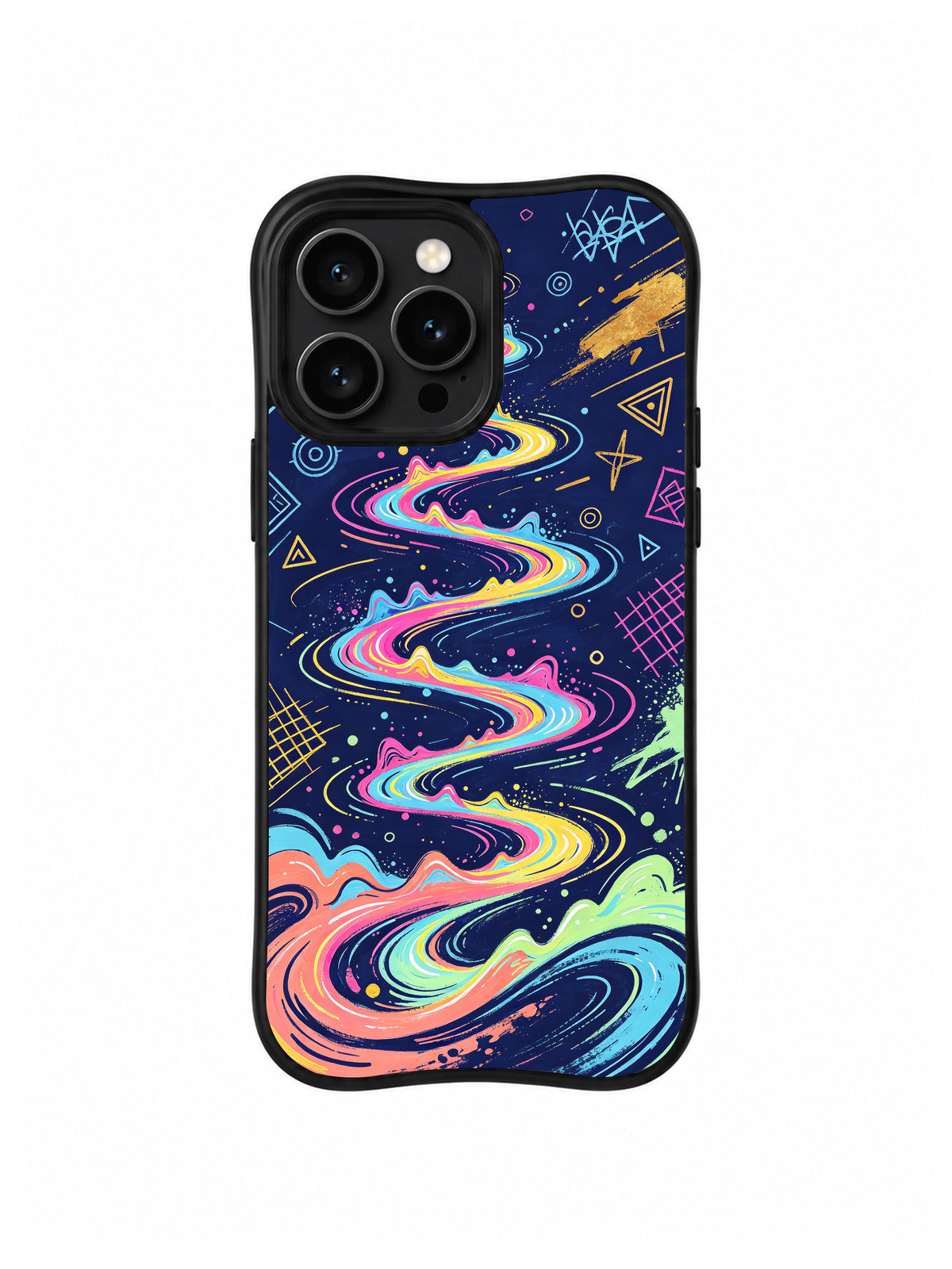 Cosmic Color Pulse pattern iPhone 14 Pro Max case