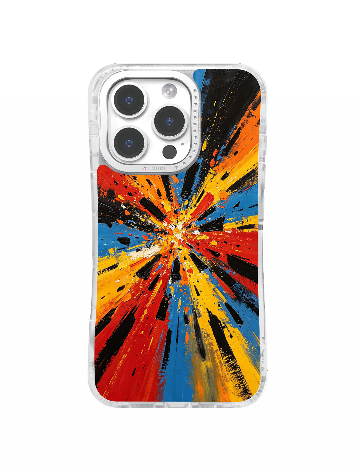 radial primary color burst iPhone 16 Pro Max case