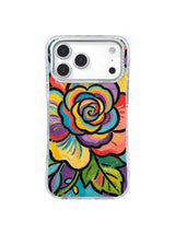 Chromatic Rose Garden abstract flower iPhone 17 Pro Max case