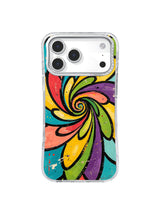 Kaleidoscope Petal Vortex hand-painted floral iPhone 17 Pro Max case